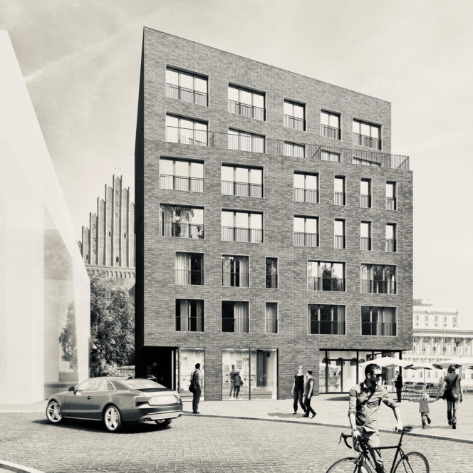 Modrzewskiej 6 we Wrocławiu - pierwotna koncepcja