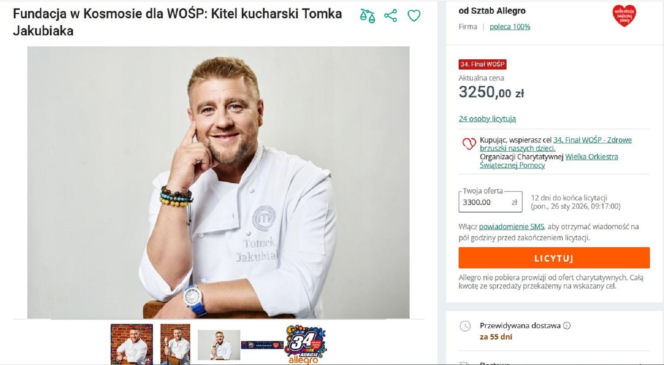 Niezwykła pamiątka po Tomaszu Jakubiaku trafiła na aukcję WOŚP. Cena już robi wrażenie