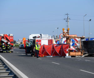 Śmiertelny wypadek na drodze ekspresowej S11 w okolicach Kórnika
