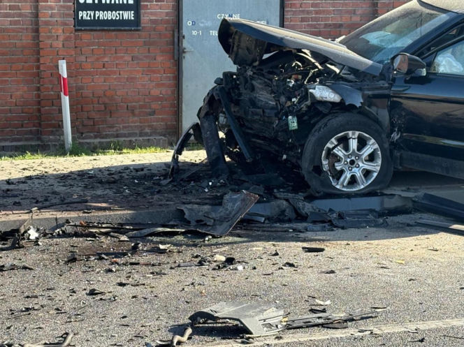 Koszmarny wypadek w Wilkowie Polskim. Poszkodowane małżeństwo z Leszna i ich 3-miesięczne dziecko