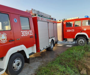 Poranny wypadek pod Bydgoszczą! Auto wpadło w poślizg i spadło ze skarpy!