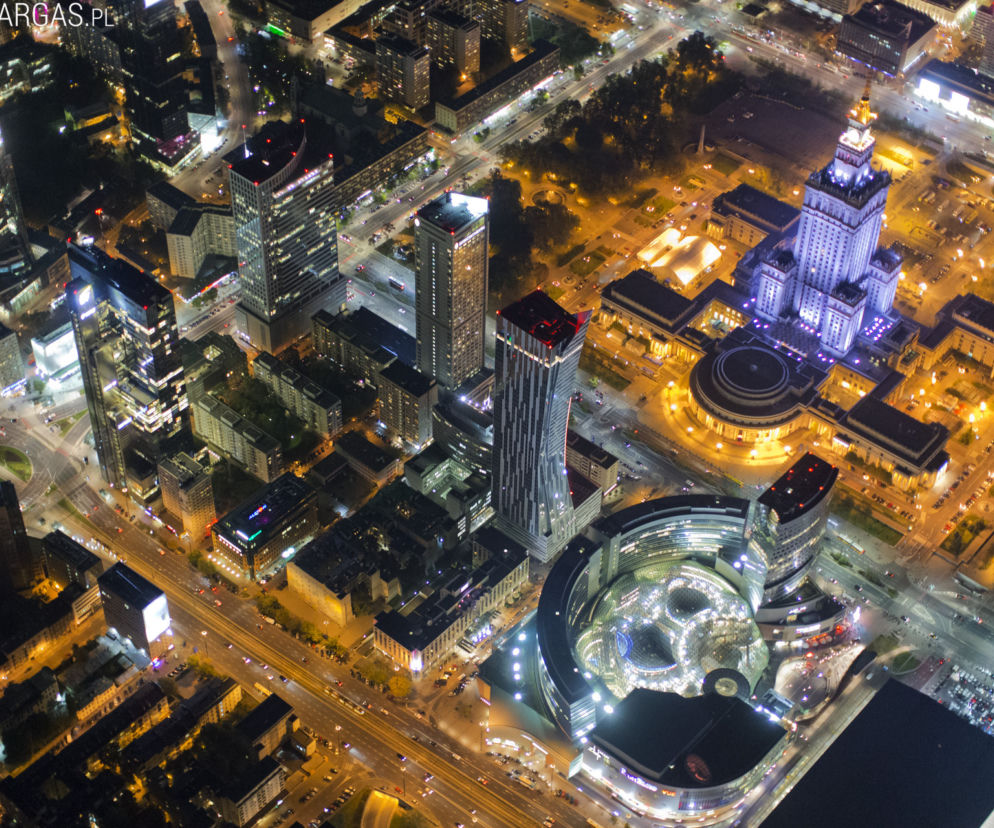Warszawa z lotu ptaka