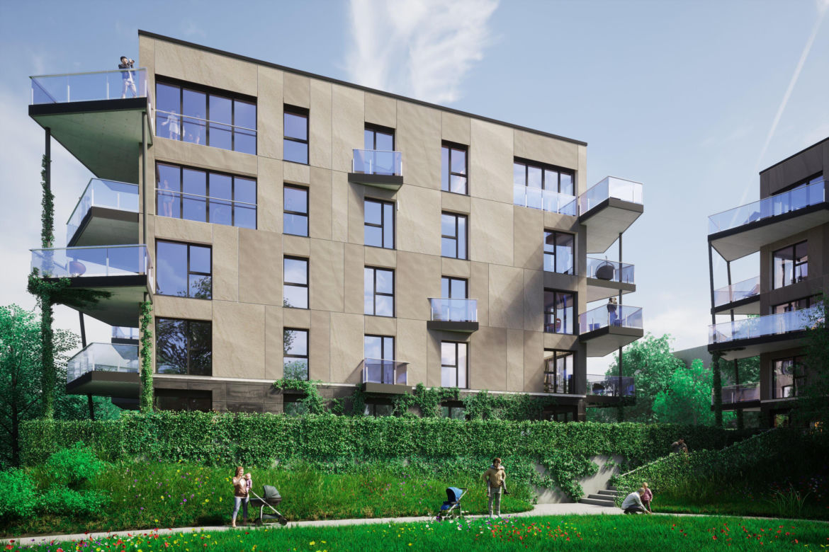 Osiedle apartamentowców w Katowicach Ligocie