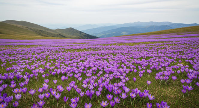 Beskidzkie krokusy kwitną. Czy to koniec dominacji Tatr?