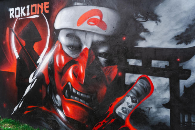 Przy ul. Mieszka I w Siedlcach można podziwiać całą galerię murali i graffiti