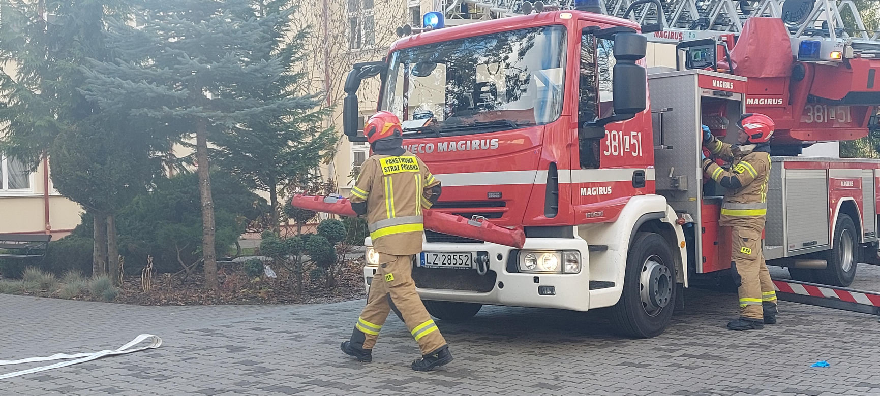 Próbna ewakuacja w zamojskim "rolniczaku"