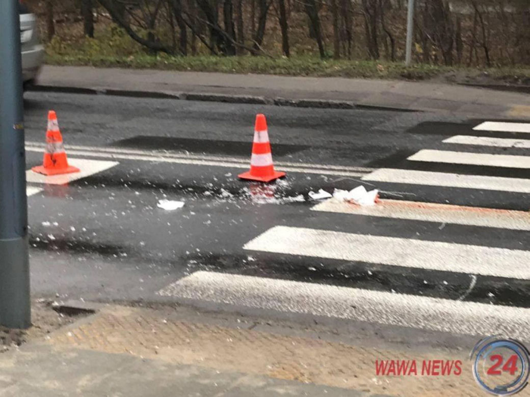 Wypadek na ul.Klasyków w Warszawie
