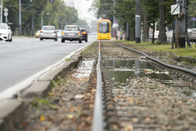 Zwężą al. Waszyngtona? Tramwajarze rozpoczęli pomiary przed remontem