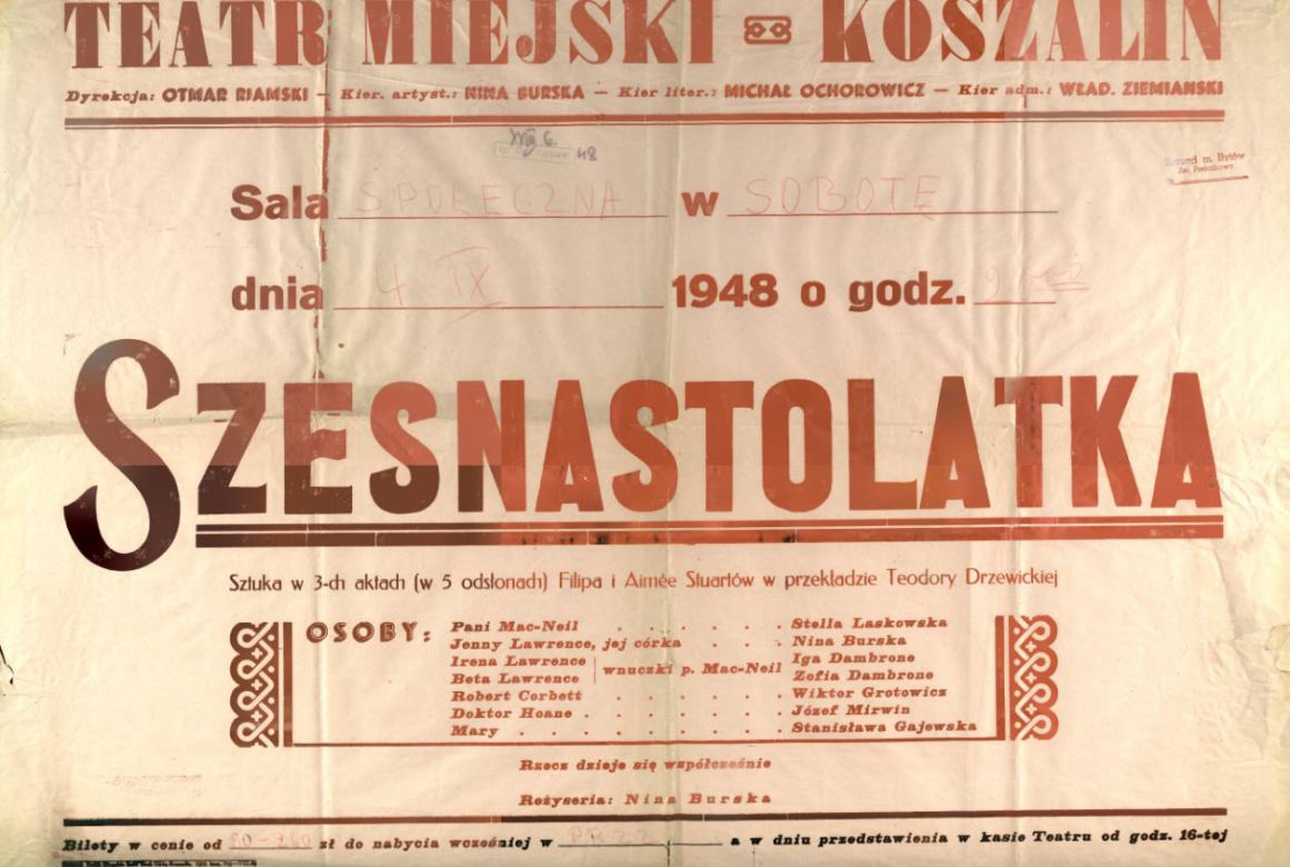 Koszalin. Stare plakaty zapowiadające imprezy