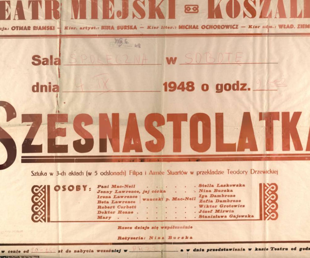 Koszalin. Stare plakaty zapowiadające imprezy