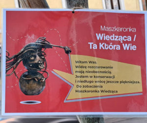 Kartka zamiast figurki: Maszkaronka Wiedząca została zdemontowana do naprawy