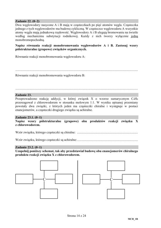 Matura 2020 ARKUSZE CKE: Chemia