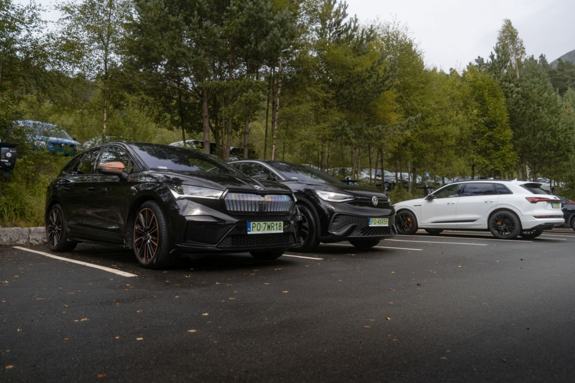 Elektrykami przez Norwegię - Skoda Enyaq iV, Volkswagen ID.5, Audi e-tron