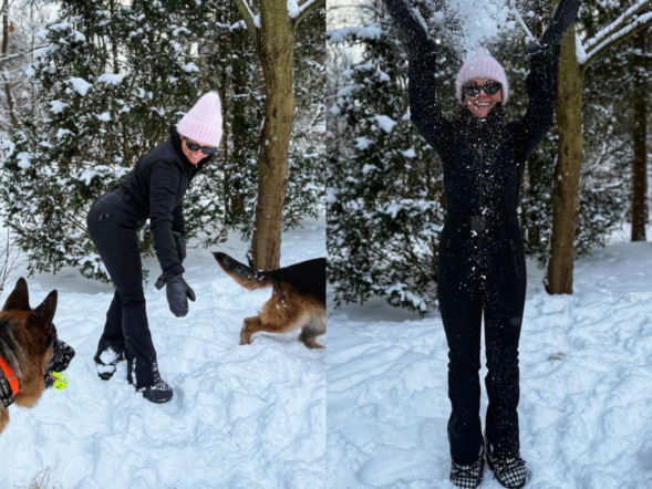 Zima jej nie zatrzymała. Cichopek wygina się na śniegu, a fani nie mogą oderwać wzroku