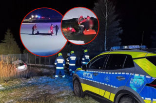 Dożywotni zakaz jazdy, alkohol i pościg. Finał na pękającym lodzie