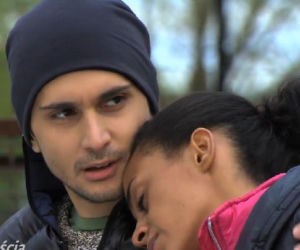 Barwy szczęścia. Irek (Otar Saralidze), Liliana (Aleksandra Szwed)