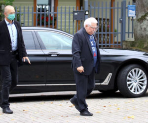 Lech Wałęsa na niedzielnej mszy