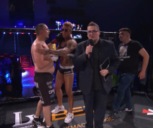 Stifler jako ring girl na FAME MMA 1