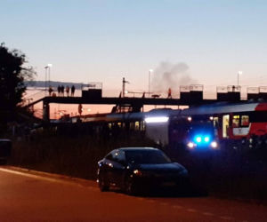 Wypadek na przejeździe kolejowym na Olszynka Grochowska