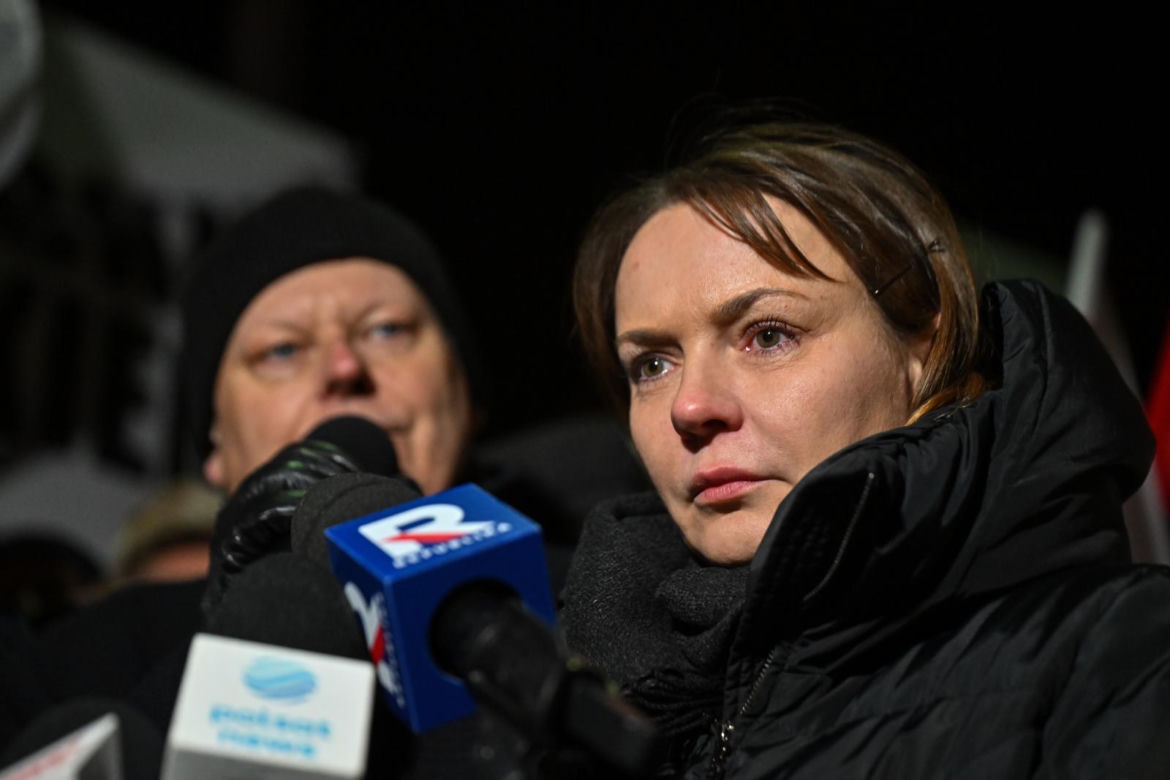 Prostest przed Aresztem Śledczym w Radomiu