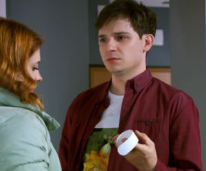 Na Wspólnej odc. 3276. Tomek (Krzysztof Chodorowski), Anastazja (Karolina Bacia)