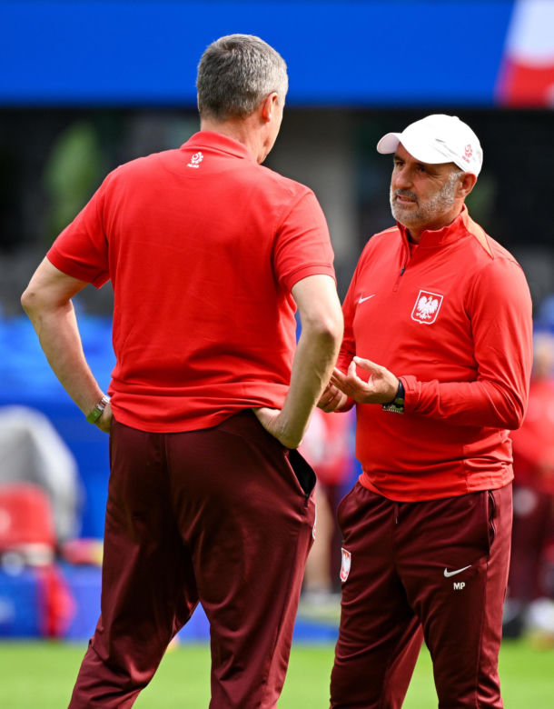 Robert Lewandowski na ostatnim treningu przed meczem z Austrią