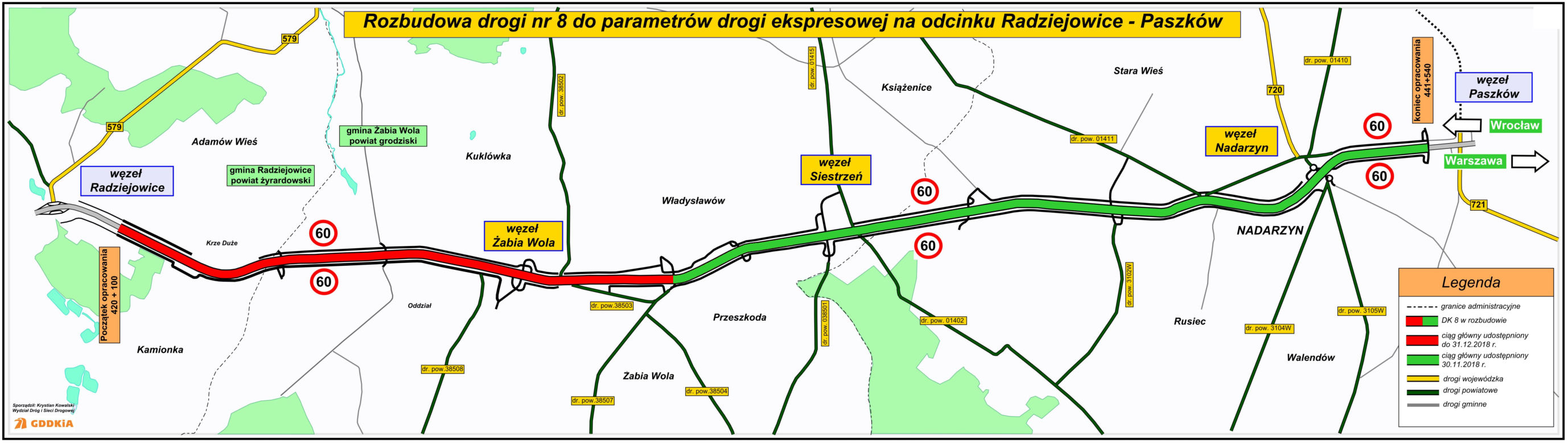 Trasa S8, Radziejowice - Paszków