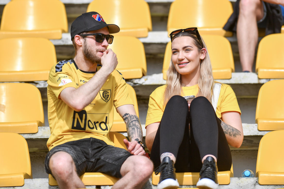 Kibice na meczu GKS Katowice - Odra Opole