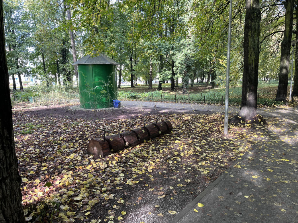 Park Kopernika w Gorzowie w jesiennej scenerii