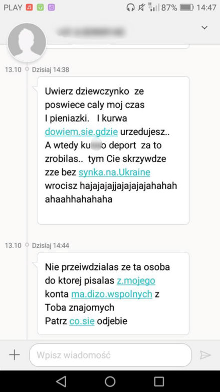 Nękana kobieta