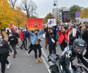 Warszawa. Protesty pod sejmem