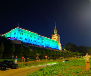Nowa iluminacja Zamku Książąt Pomorskich w Szczecinie