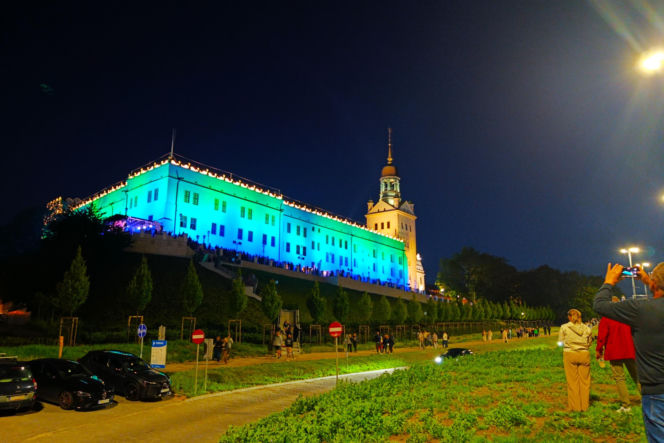 Nowa iluminacja Zamku Książąt Pomorskich w Szczecinie