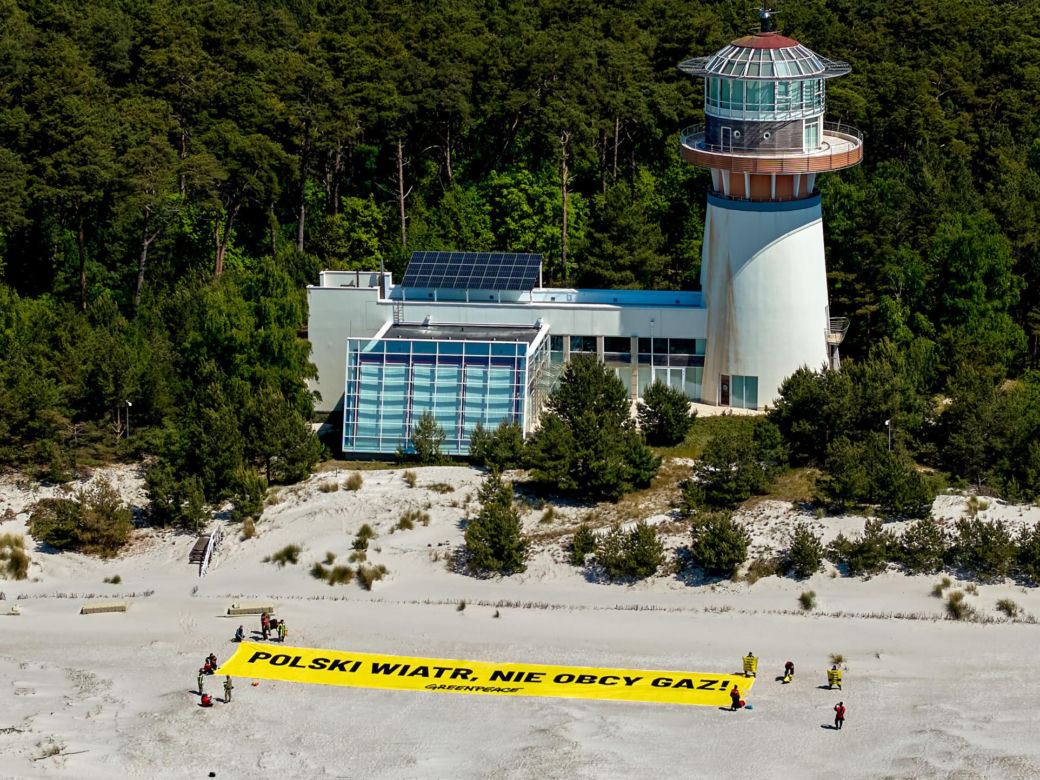  Greenpeace nad Bałtykiem: "Polski wiatr zamiast obcego gazu". Apel do kandydatów na prezydenta