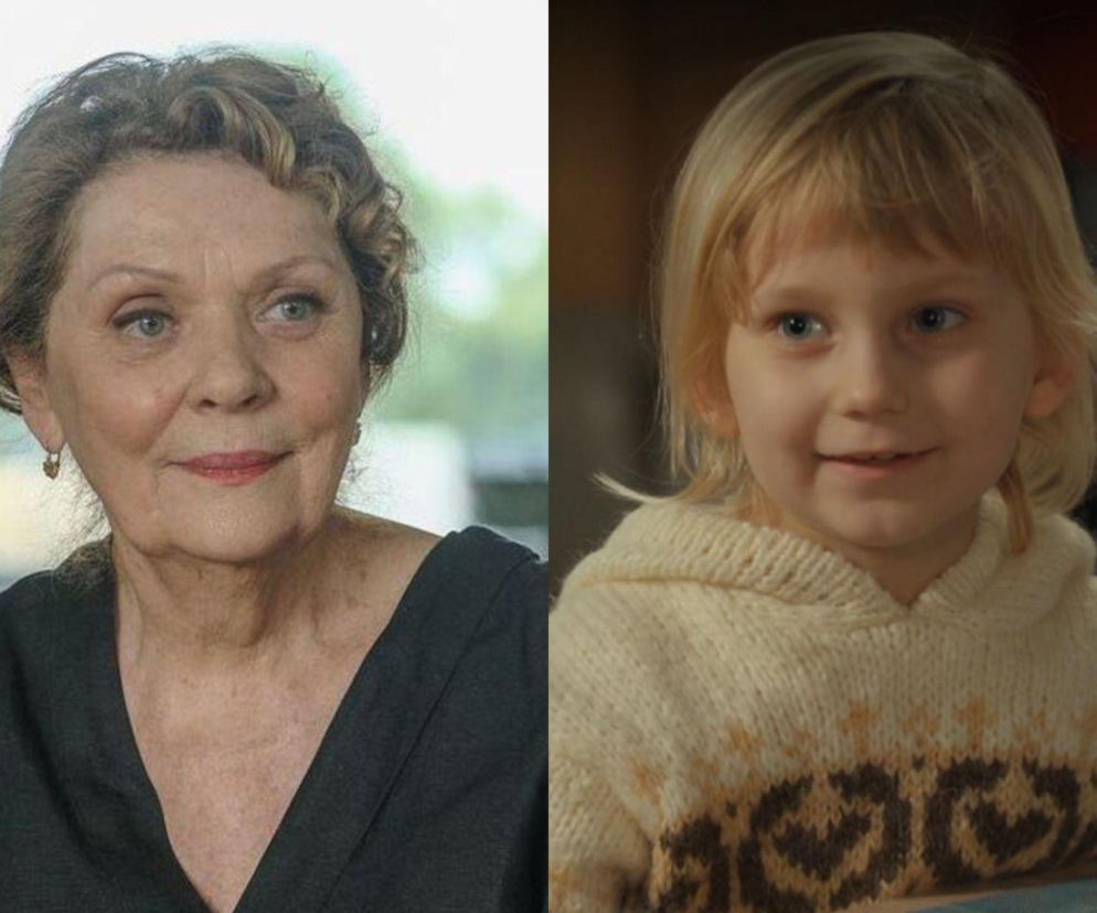 Malgorzata Zwolenska, grana przez Adriannę Biedrzyńską, oraz dziecko, prawdopodobnie Lena, z blond włosami, ubrane w jasny sweter z brązowym wzorem. Kobieta ma kręcone włosy i kolczyki. Obraz nawiązuje do rodzinnego dramatu Zwoleńskich z serialu Barwy szczęścia, o którym więcej przeczytasz na portalu Super Seriale.