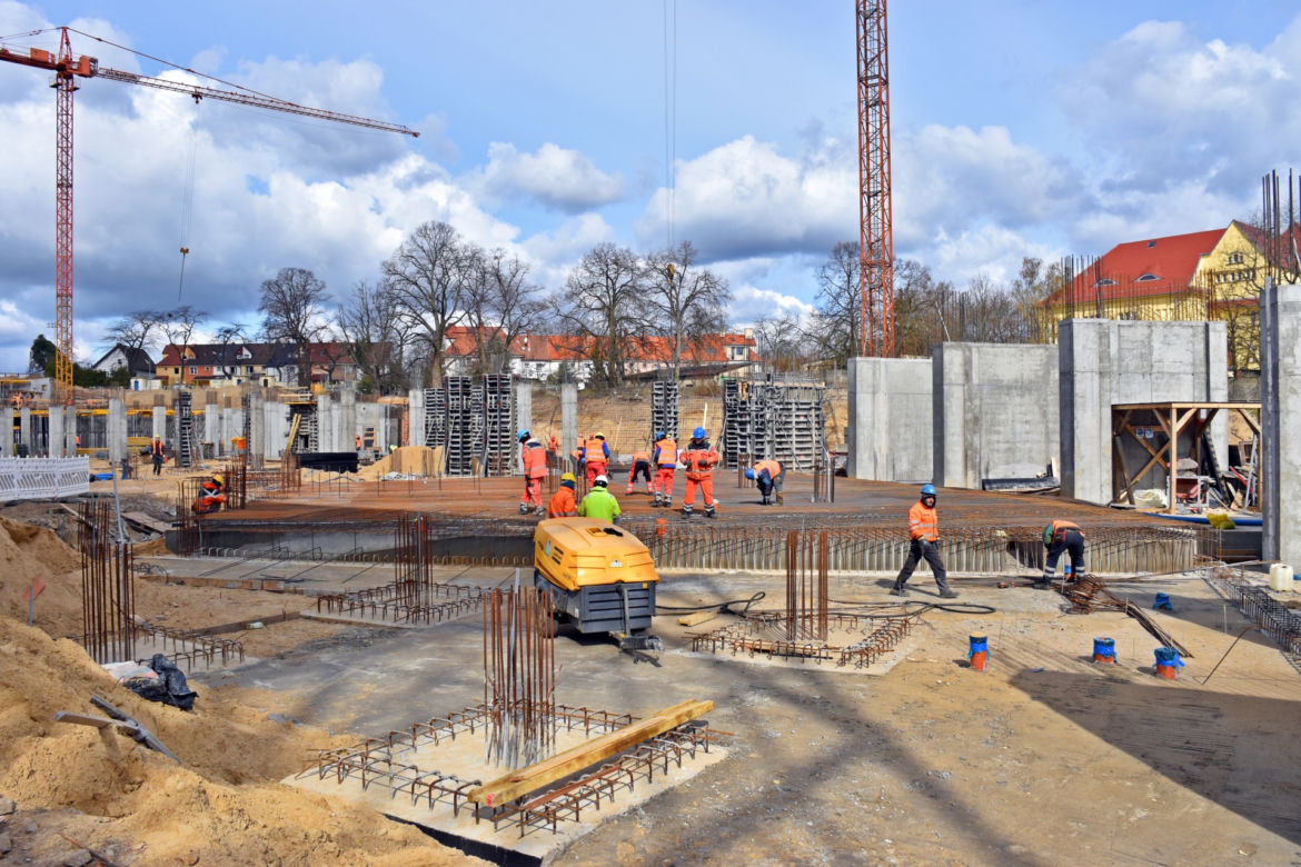 Budowa stadionu w Szczecinie - kwiecień 2021