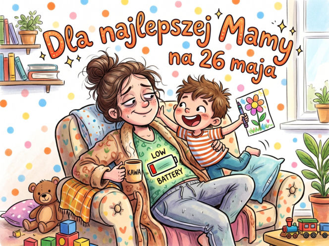 Śmieszna kartka na Dzień Matki