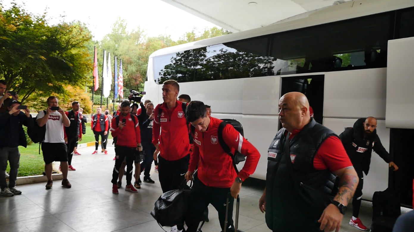 Albania - Polska. Przyjazd piłkarzy do hotelu Mak Albania