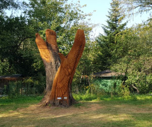 Park Kępa Potocka z nowymi rzeźbami