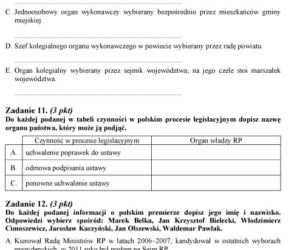 MATURA 2012, WOS poziom PODSTAWOWY - ARKUSZE, PYTANIA, ZADANIA, ODPOWIEDZI