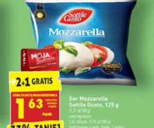 mozzarella 2+1 gratis