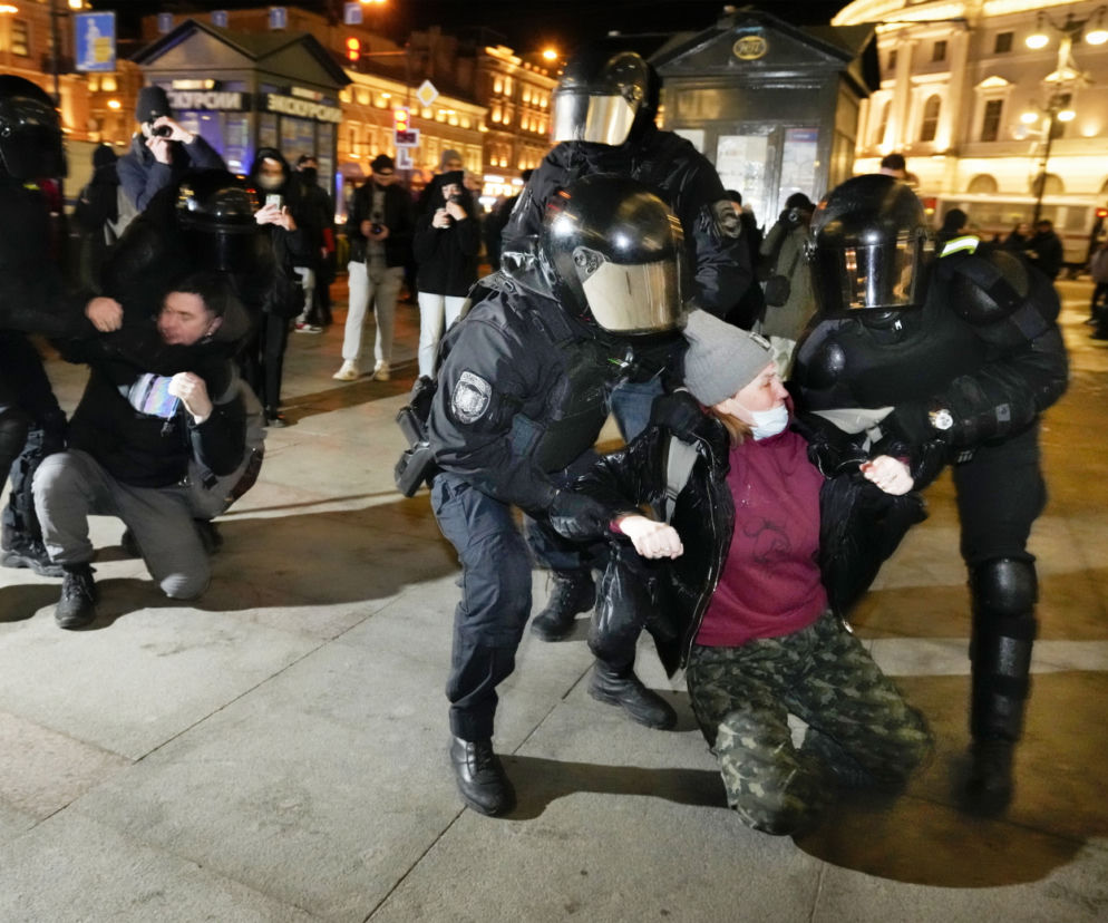 Protesty w Rosji przeciwko wojnie na Ukrainie 