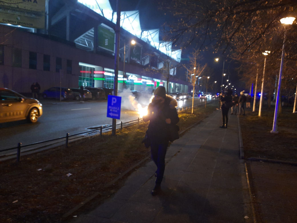 Kibice zgromadzeni podczas meczu Legia-Warta Poznań