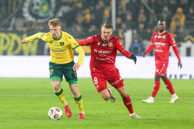 GKS Katowice - Widzew Łódź, zdjęcia kibiców z meczu 20. kolejki PKO BP Ekstraklasy