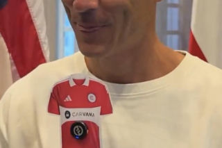 Robert Lewandowski przed wylotem do USA