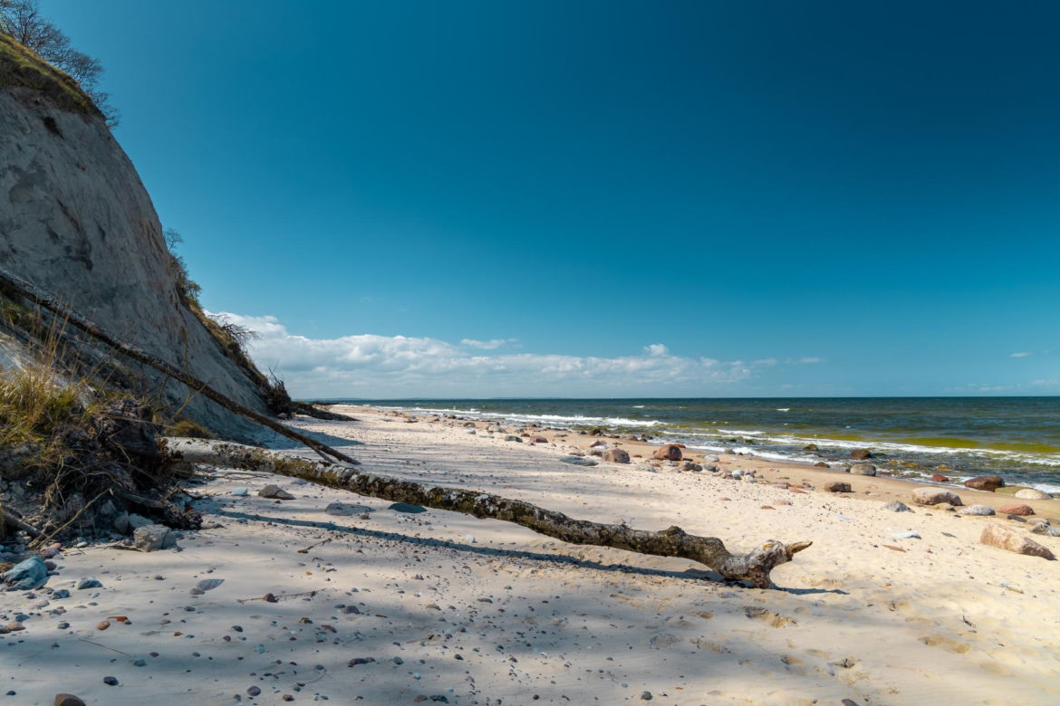 Plaża w Wisełce (wyspa Wolin)