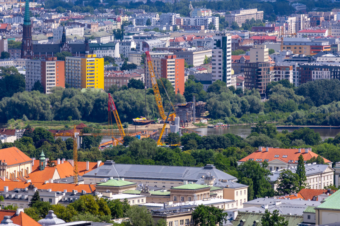 Nowa kładka pieszo-rowerowa w Warszawie