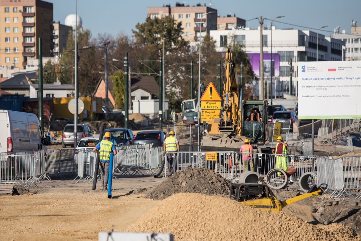 Tak wygląda budowa Trasy Łagiewnickiej