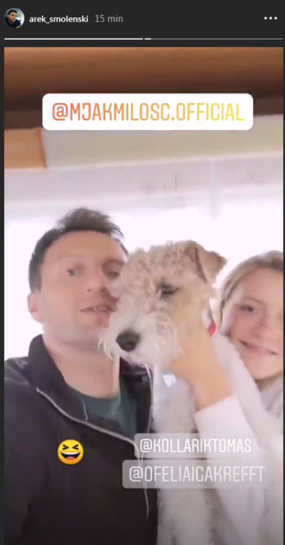 M jak miłość po wakacjach 2019. Ula (Iga Krefft), Bartek (Arkadiusz Smoleński) na planie