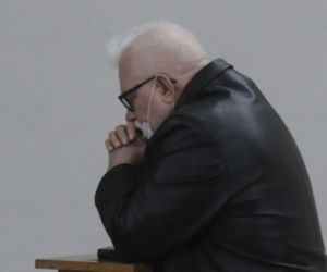 Lech Wałęsa na niedzielnej mszy